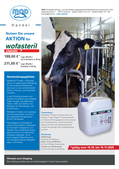 Aktion Wofasteril 2025